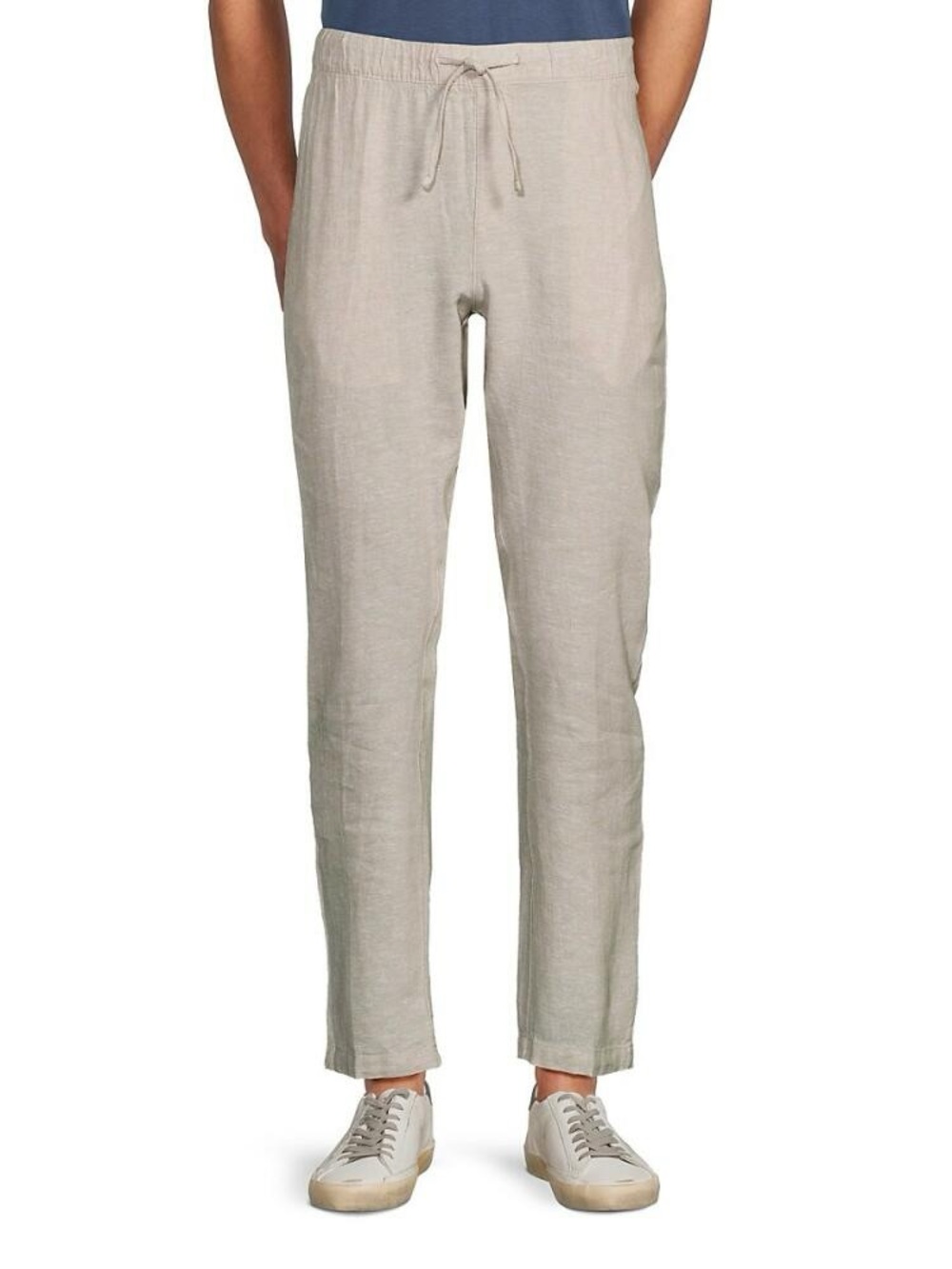 SAKS FIFTH AVE | linen slim fit drawstring  pants | size small